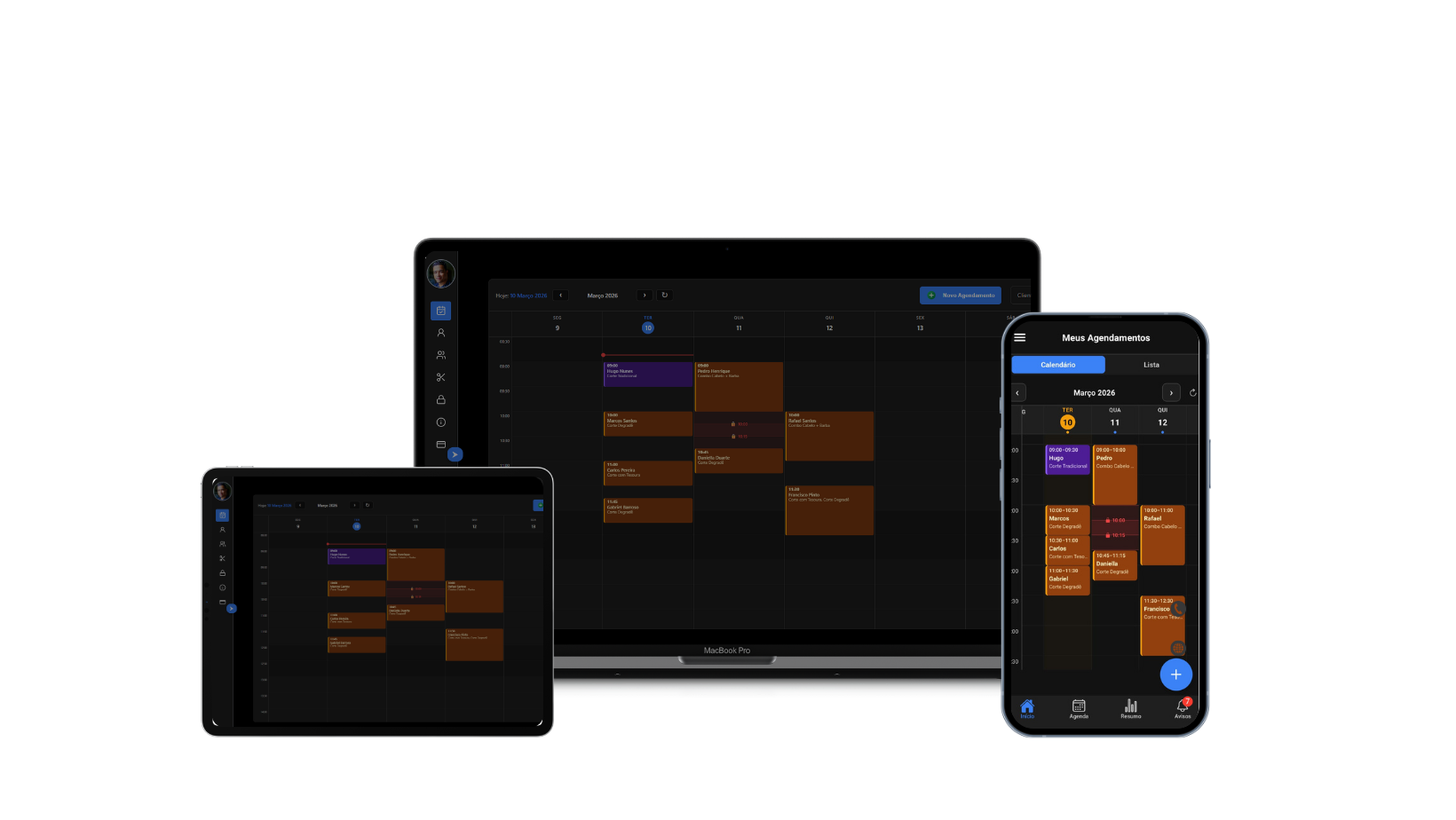 App Appt — tela web e mobile